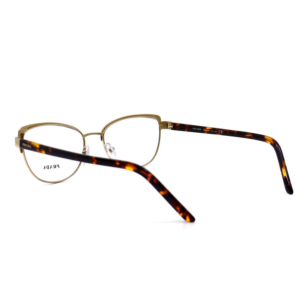 NEW PRADA PR 63XV 09B1O1 BORDEAUX/ GOLD DEMO LENS AUTHENTIC EYEGLASSES F… - Picture 6 of 15